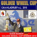 GOLDEN WHEEL CUP WINNER TEAM DRIVING 2010 DUEN RAINER GER he has won 1.200 EURO and the Golden Wheel CUP TROPHY in GOLD: CAI-A ALTENFELDEN 2009, CAI-A KLADRUBY 2009 and CAI-A KLADRUBY 2010 FINAL PLACE was the Golden Wheel CUP Partner 2009 &amp; 2010 FOUR IN HAND DRIVING.

